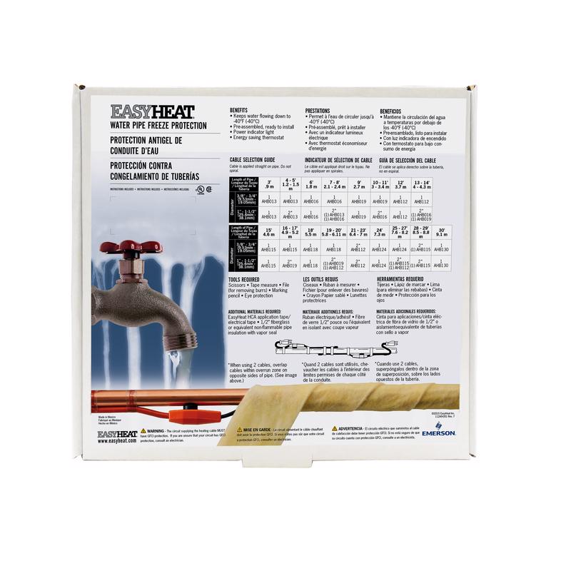 Easy Heat AHB 40 ft. L Heating Cable For Water Pipe