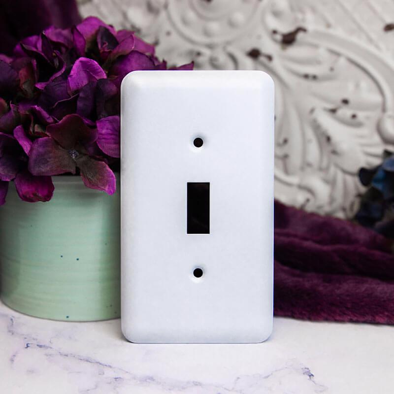 Amerelle Devon White 2 gang Stamped Steel Decorator Wall Plate