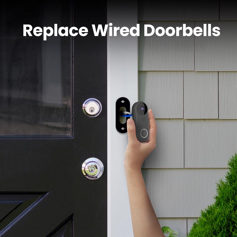 Feit Smart Home Black Plastic Wired Smart-Enabled Video Doorbell