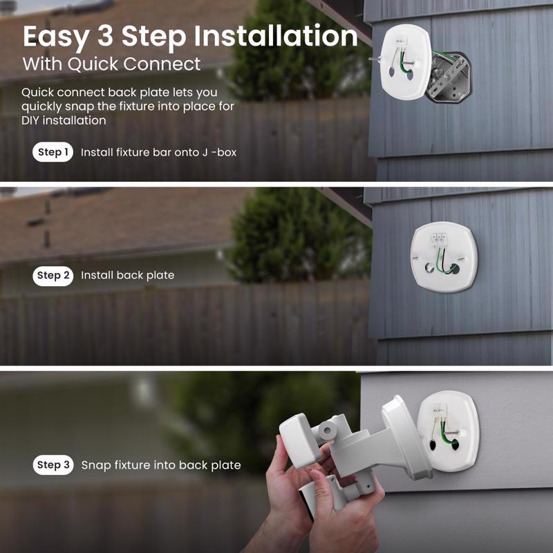 Feit Smart Home Motion-Sensing Hardwired LED White Smart-Enabled Security Floodlight