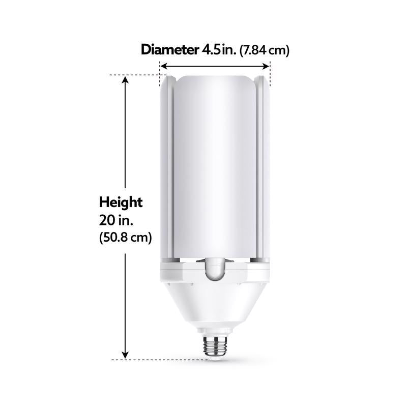 Feit Folding Panel E26 (Medium) LED Garage Bulb Daylight 500 Watt Equivalence