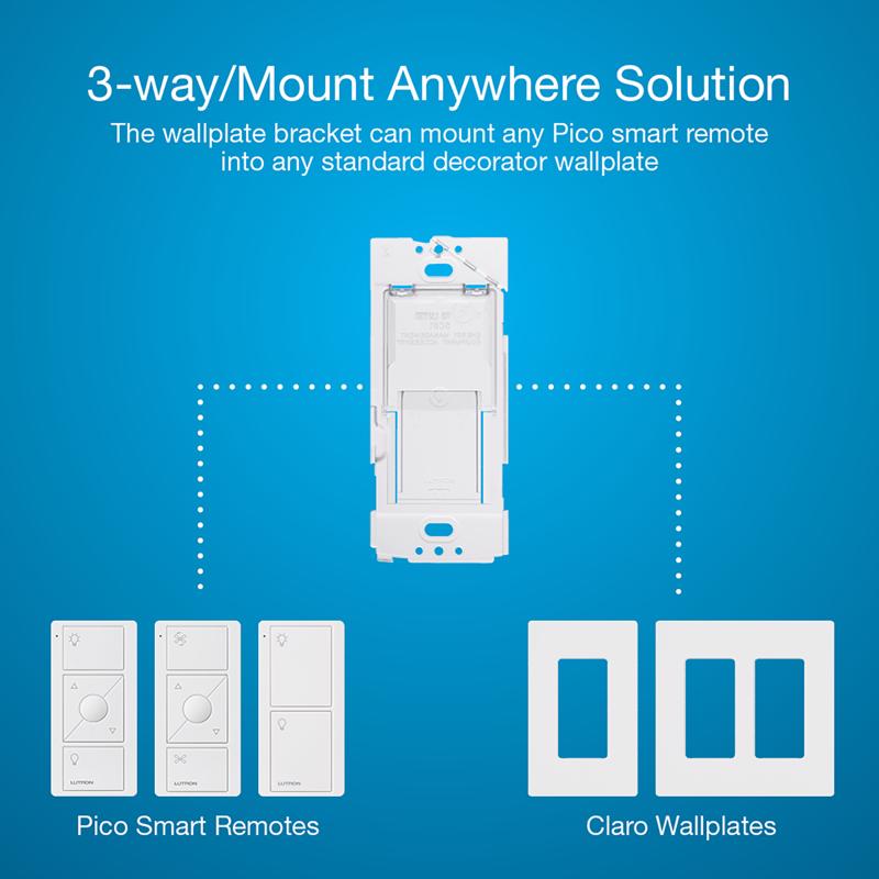 Lutron Caseta White 150 W 3-Way Smart-Enabled Dimmer Switch w/Remote Control