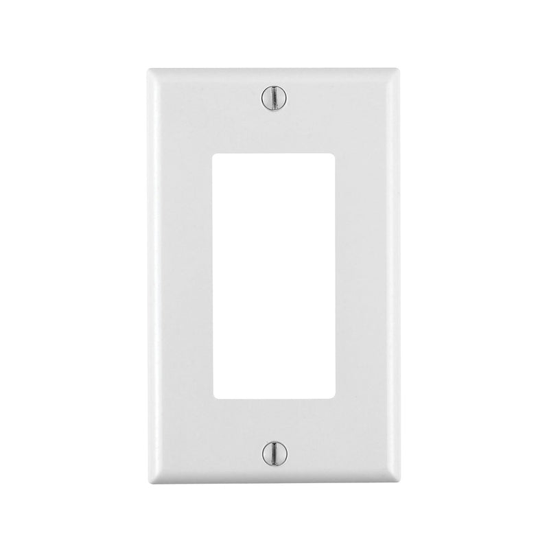 Leviton White 1 gang Thermoset Plastic Wall Plate