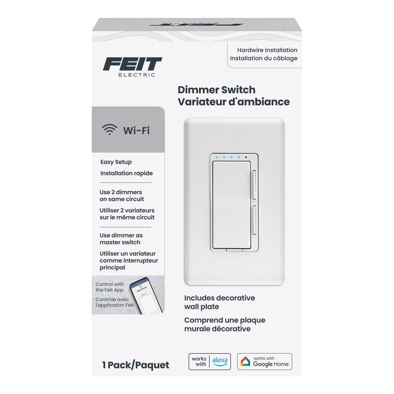Feit Smart Home White 150 W Toggle Smart-Enabled Dimmer Switch