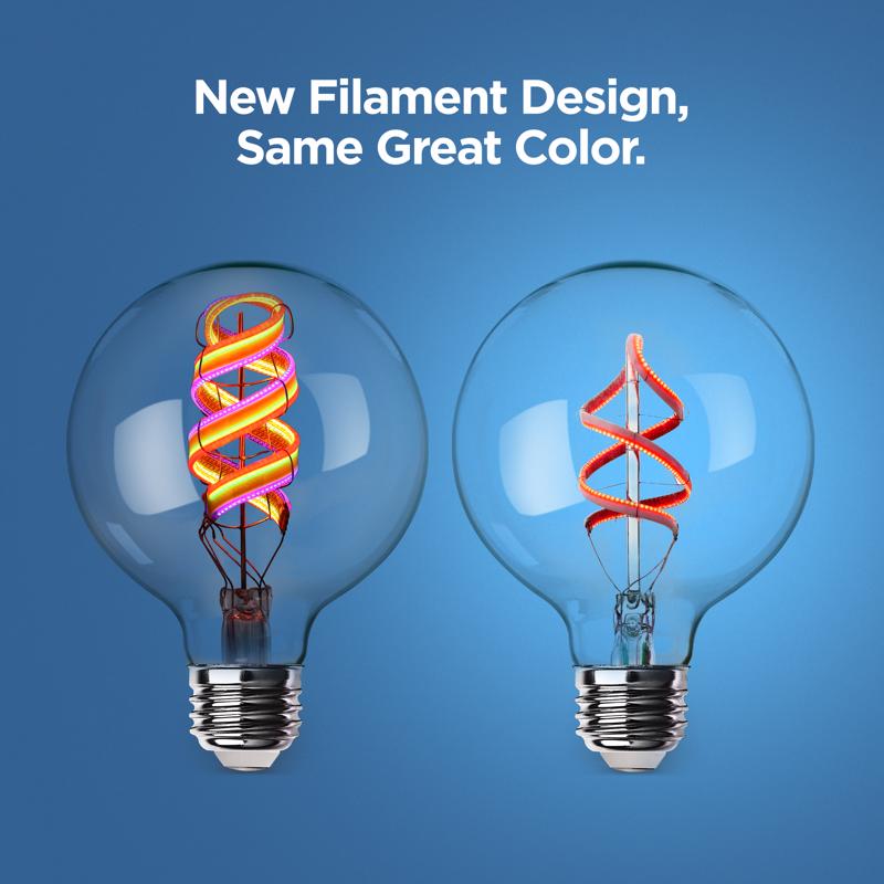 Feit Smart Home G30 E26 (Medium) Smart-Enabled LED Bulb Color Changing 60 Watt Equivalence