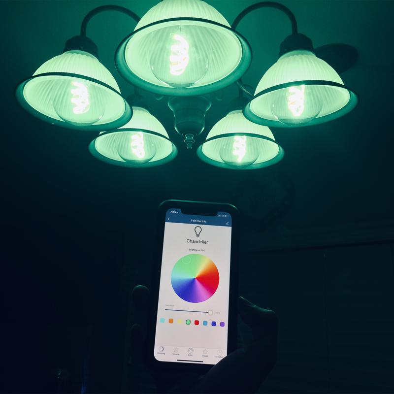 Feit Smart Home G30 E26 (Medium) Smart-Enabled LED Bulb Color Changing 60 Watt Equivalence