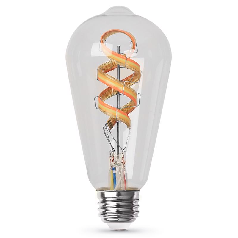 Feit Smart Home ST21 E26 (Medium) Smart-Enabled LED Bulb Amber 60 Watt Equivalence