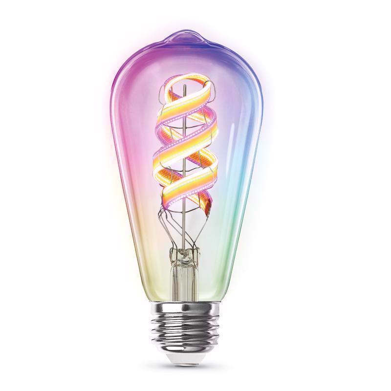 Feit Smart Home ST21 E26 (Medium) Smart-Enabled LED Bulb Amber 60 Watt Equivalence