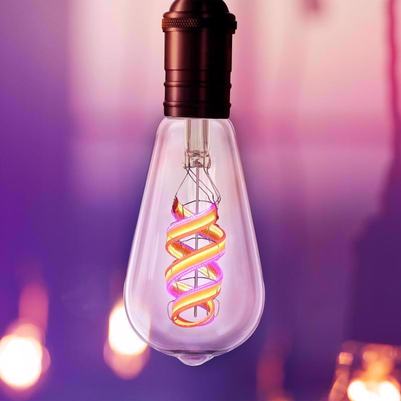 Feit Smart Home ST21 E26 (Medium) Smart-Enabled LED Bulb Amber 60 Watt Equivalence