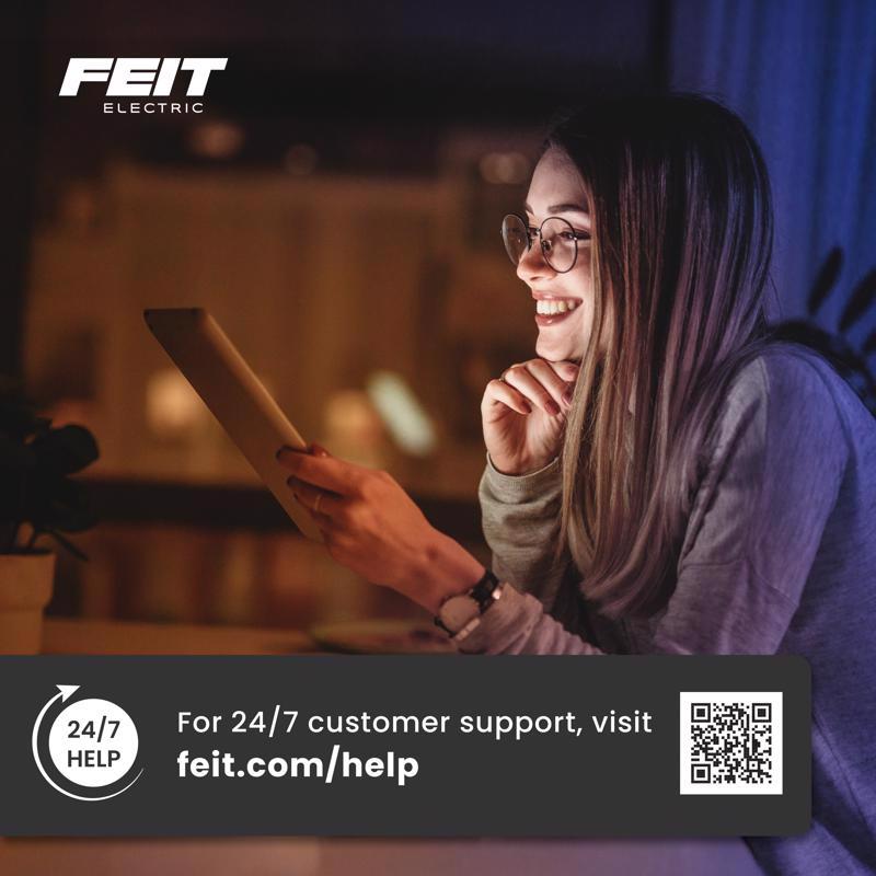 Feit Smart Home ST21 E26 (Medium) Smart-Enabled LED Bulb Amber 60 Watt Equivalence