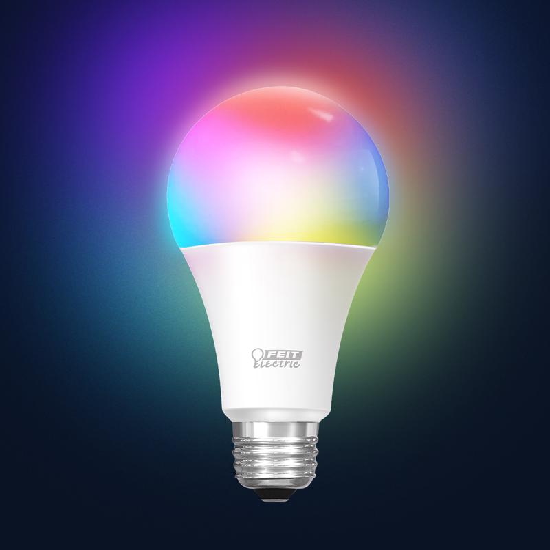 Feit Smart Home A21 E26 (Medium) Smart-Enabled LED Bulb Color Changing 100 Watt Equivalence