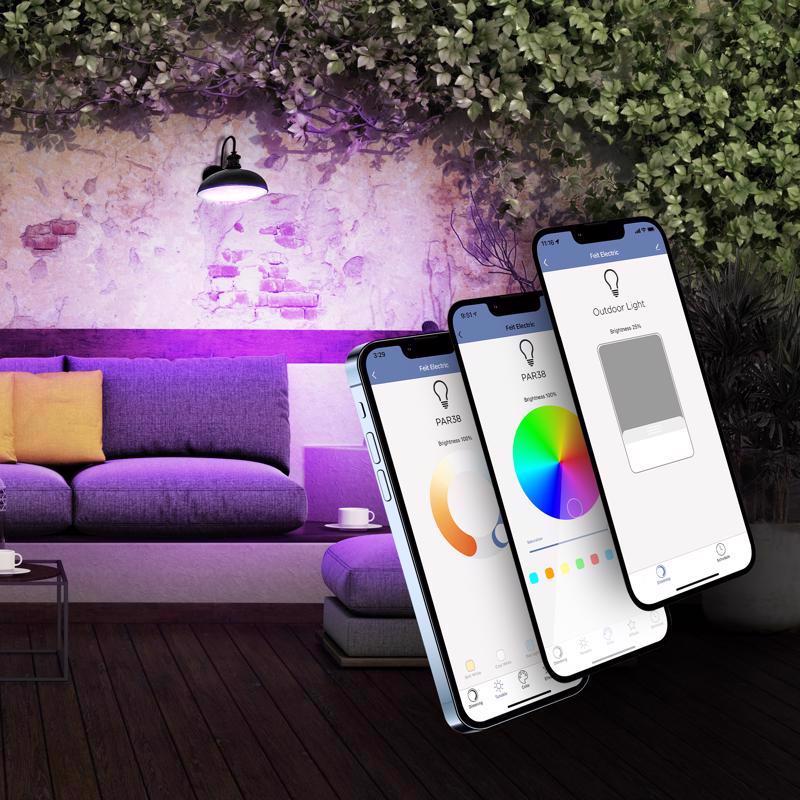 Feit Smart Home PAR38 E26 (Medium) Smart-Enabled LED Bulb Color Changing 90 Watt Equivalence