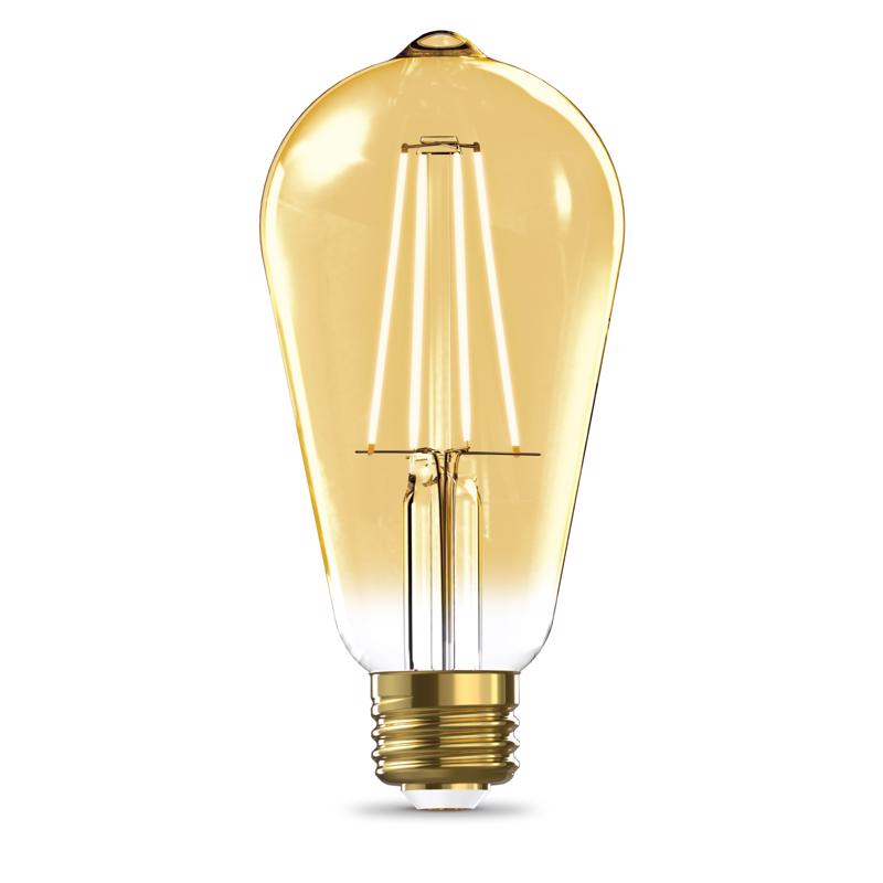 Feit Smart Home ST19 E26 (Medium) Smart-Enabled LED Bulb Amber 60 Watt Equivalence