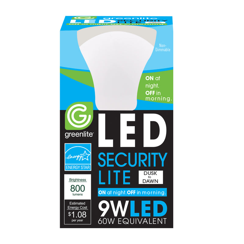 Greenlite A19 E26 (Medium) LED Dusk to Dawn Bulb Bright White 60 Watt Equivalence