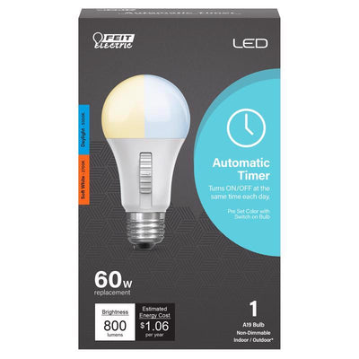 Feit A19 E26 (Medium) LED Bulb Soft White 60 Watt Equivalence