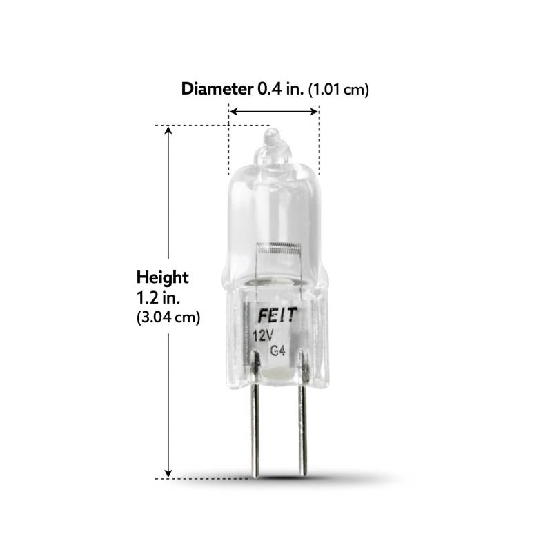 Feit 20 W T3 Tubular Halogen Bulb 250 lm Soft White