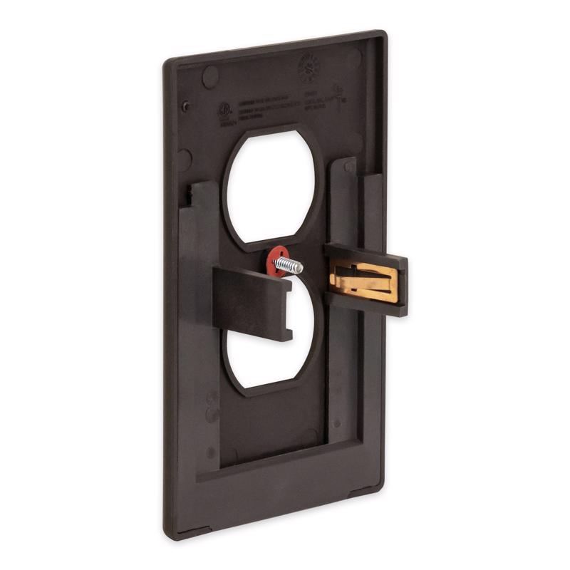 Westek LumiCover Aged Bronze 2 gang Plastic Duplex Nightlight Wall Plate