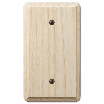 Amerelle Contemporary Unfinished Beige 1 gang Ash Wood Blank Wall Plate