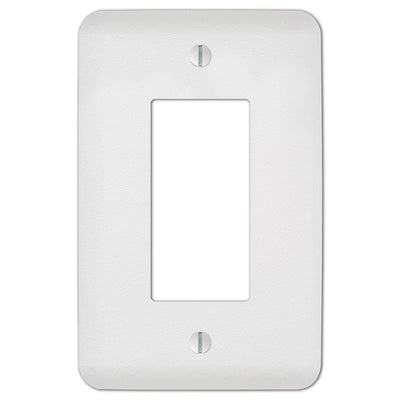 Amerelle Capri Paintable Textured White 1 gang Stamped Steel Decorator Wall Plate