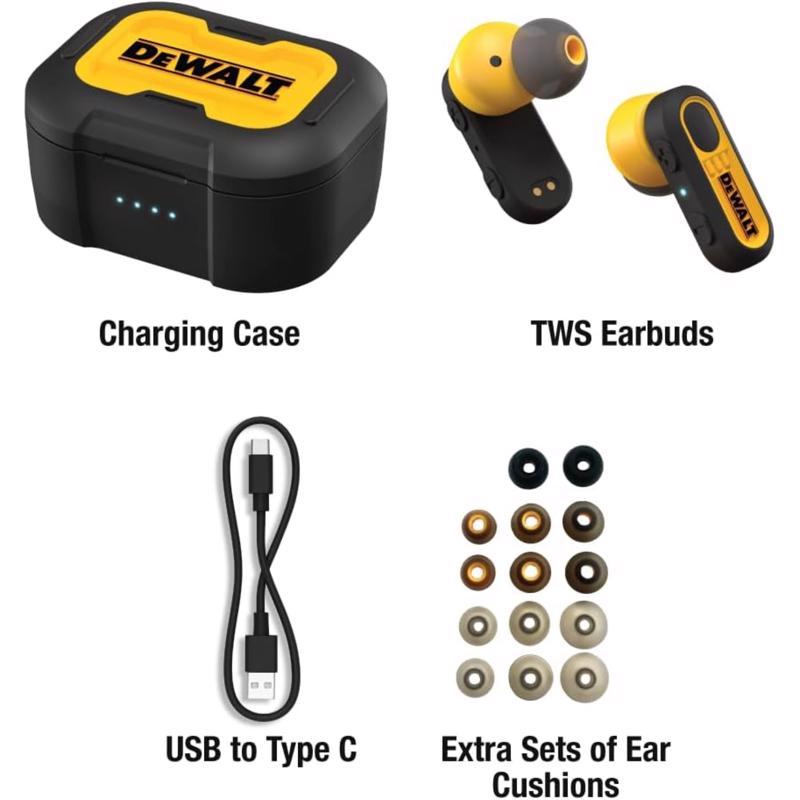 DeWalt Wireless Bluetooth Earbuds w/Charging Case