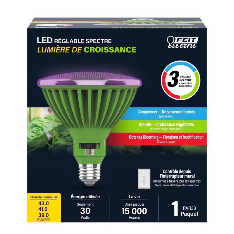 Feit PAR38 E26 (Medium) LED Grow Light Clear 30 Watt Equivalence