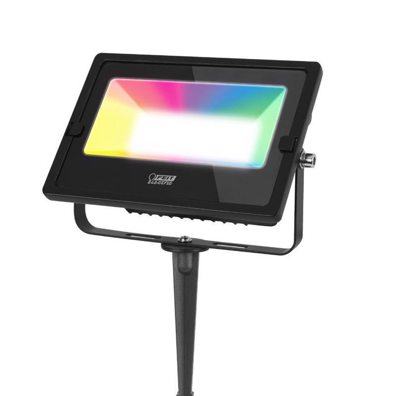 Feit Color Caster Black Plug In/Remote 30 W LED Floodlight