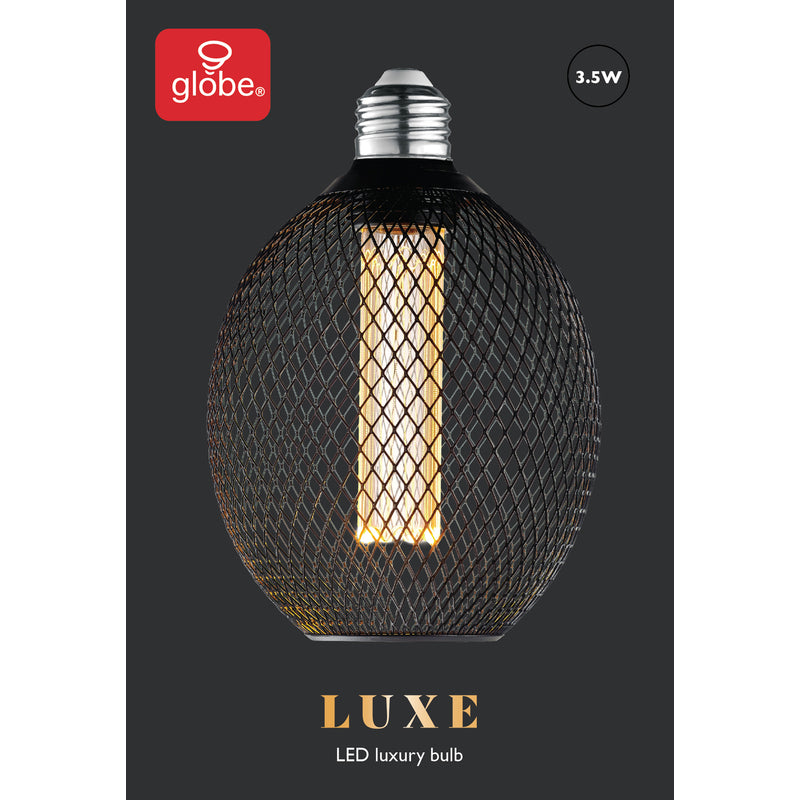 Globe Electric Luxe G40 E26 (Medium) Filament LED Bulb Amber Soft White 40 Watt Equivalence