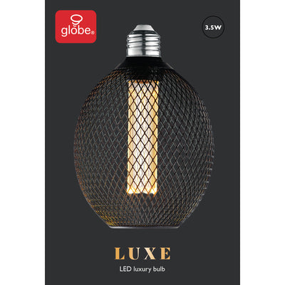Globe Electric Luxe G40 E26 (Medium) Filament LED Bulb Amber Soft White 40 Watt Equivalence