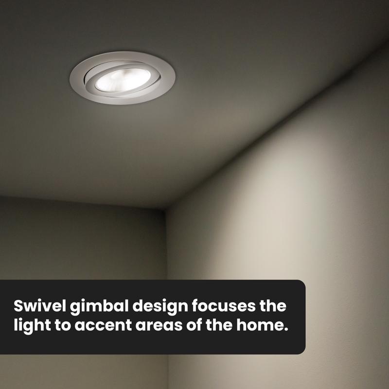 Feit White 7 in. W Aluminum LED Canless Recessed Downlight 10.3 W
