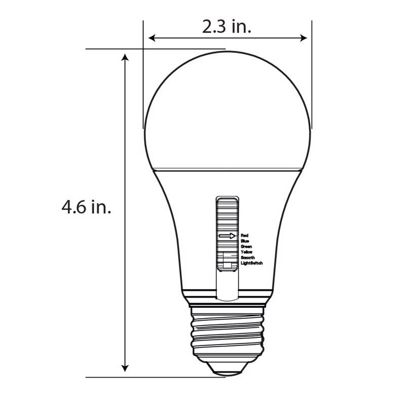 Feit A19 E26 (Medium) Party Bulb Color Changing 4.5 Watt Equivalence