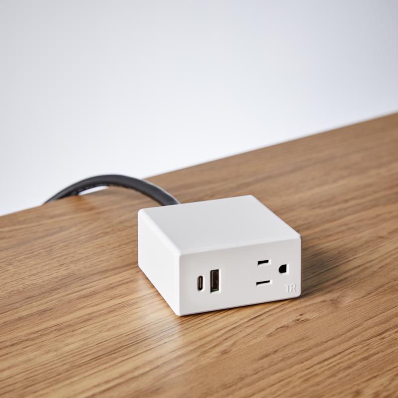 Charg 10 ft. L 7 outlets Power Strip with USB Ports White 1000 J
