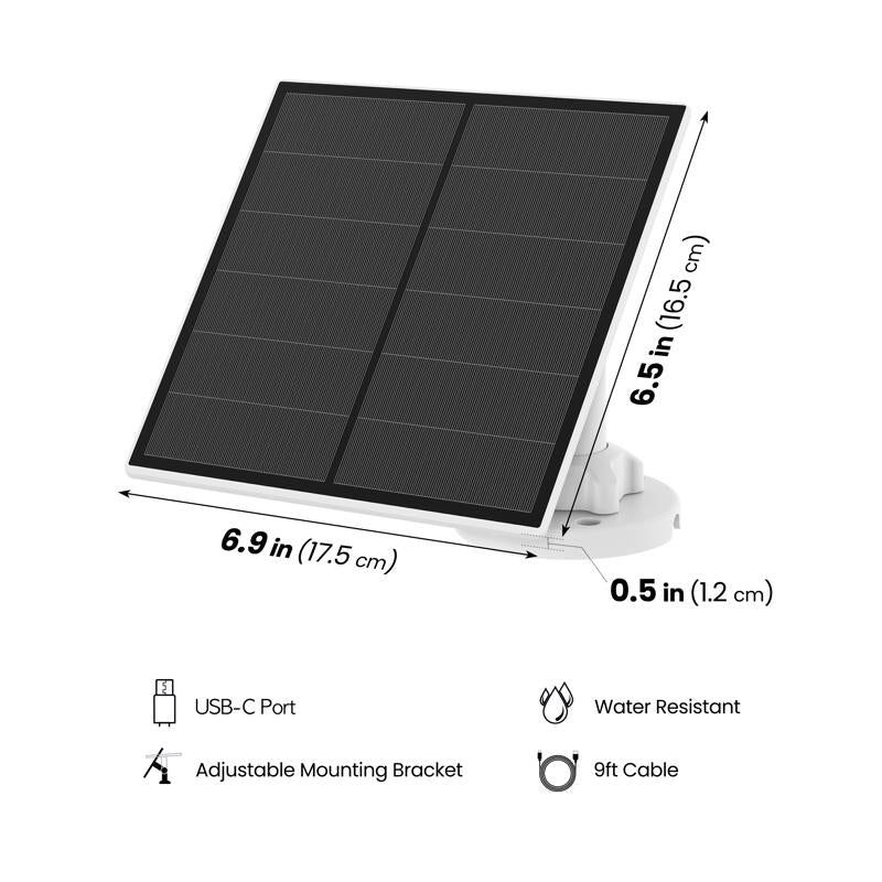Feit Black Solar Charger 108 in.