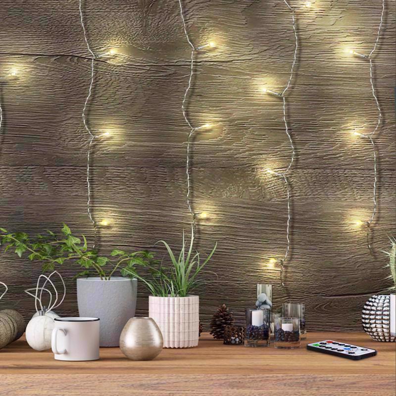 Feit LED Fairy String Light Curtain Warm White 5 ft. 120 lights