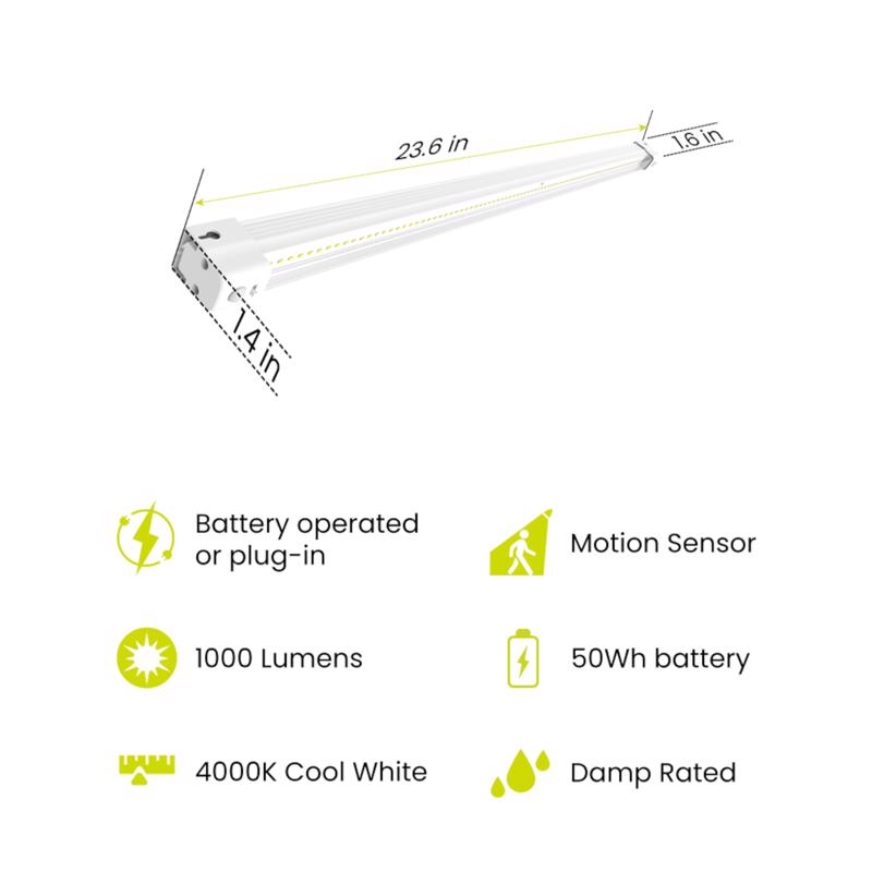 Feit SHOP 24 in. 1-Light each 50 W LED Shop Light