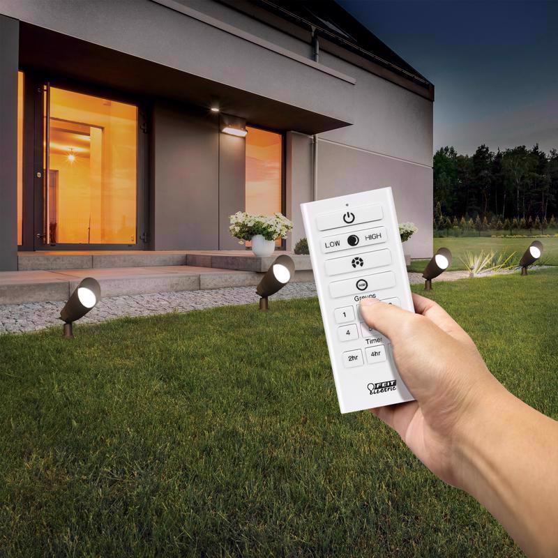Feit OneSync Bronze Solar Powered/Remote 1 W LED Spotlight 2 pk