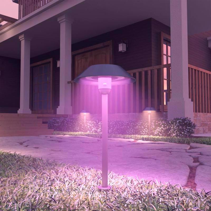 Feit OneSync Brushed Nickel Solar Powered 0.4 W LED Pathway Light