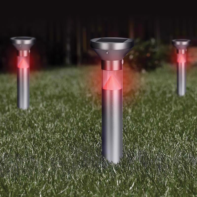 Feit OneSync Brushed Nickel Solar Powered 0.4 W LED Bollard Light