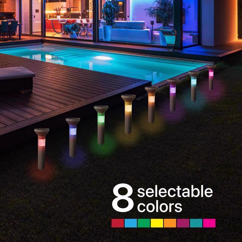 Feit OneSync Oil Rubbed Bronze Solar Powered 0.4 W LED Bollard Light