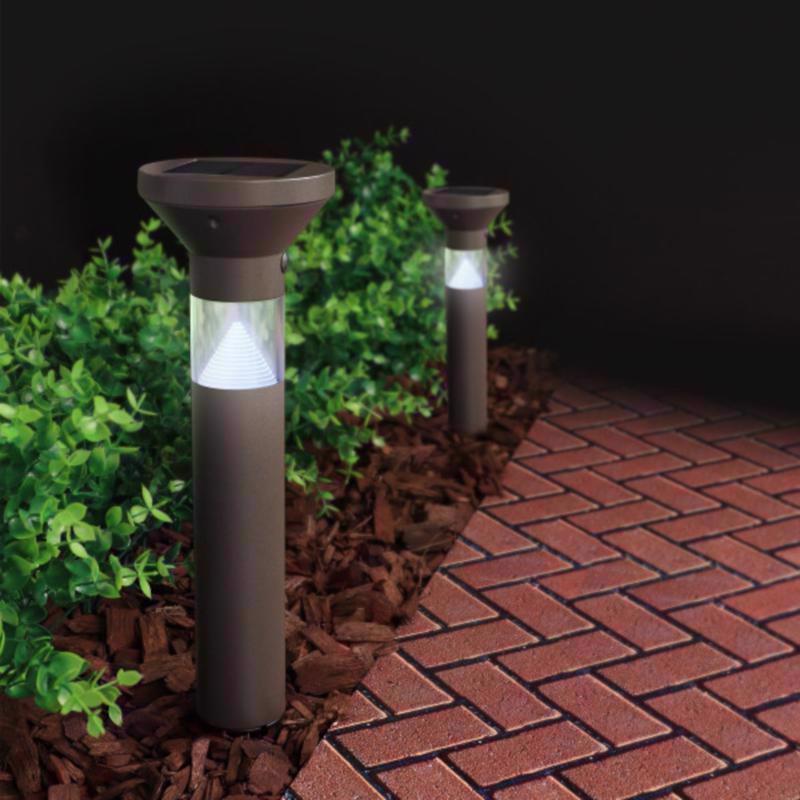 Feit OneSync Oil Rubbed Bronze Solar Powered 0.4 W LED Bollard Light