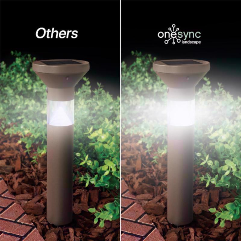 Feit OneSync Oil Rubbed Bronze Solar Powered 0.4 W LED Bollard Light