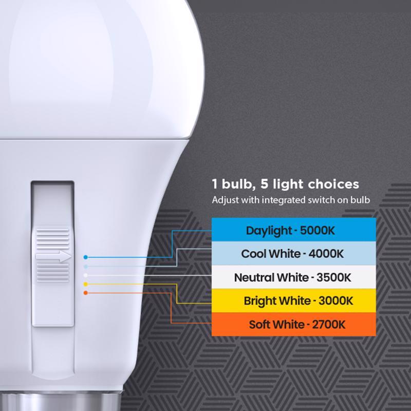 Feit A19 E26 (Medium) LED Motion Activated Bulb Adjustable White 60 Watt Equivalence