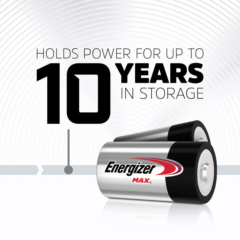 Energizer Max D Alkaline Batteries 2 pk Carded