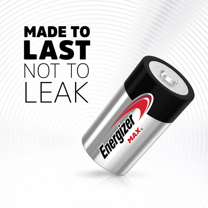 Energizer Max D Alkaline Batteries 2 pk Carded