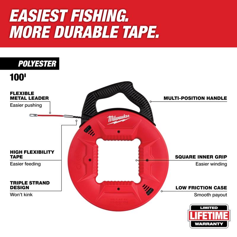Milwaukee 100 ft. L Poly Fish Tape
