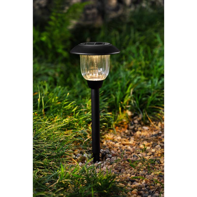 Living Accents Black Solar Powered 0.2 W LED Pathway Light