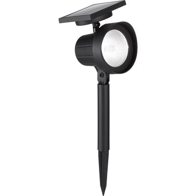 Living Accents Black Solar Powered 0.5 W LED Spotlight