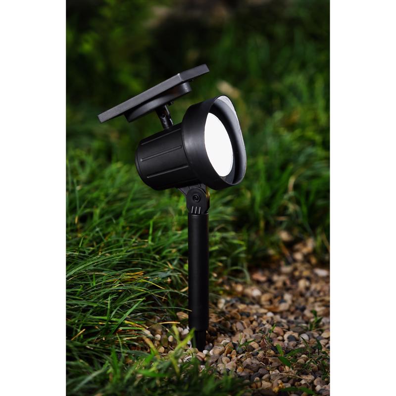 Living Accents Black Solar Powered 0.5 W LED Spotlight