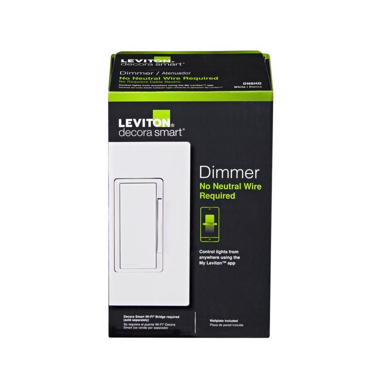 Leviton Decora White Toggle Smart-Enabled Dimmer Switch