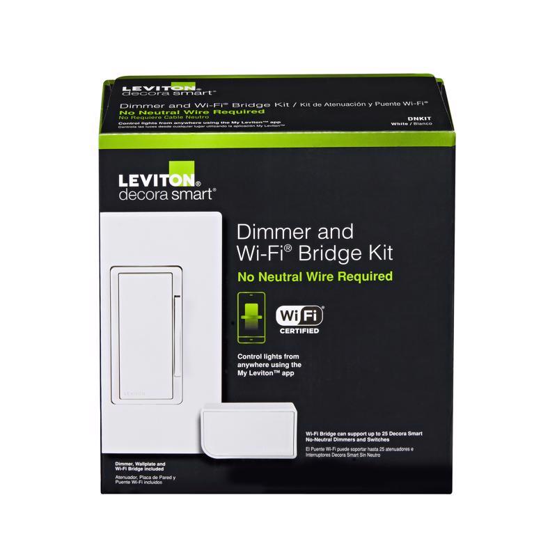 Leviton Decora White Toggle Smart-Enabled Dimmer Switch w/Remote Control & Smart Bridge