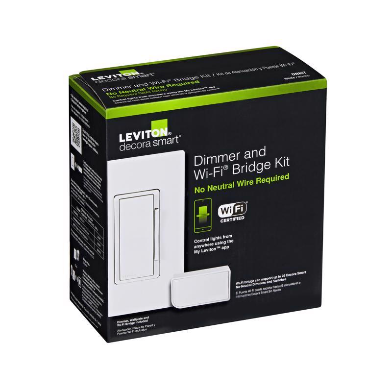 Leviton Decora White Toggle Smart-Enabled Dimmer Switch w/Remote Control & Smart Bridge